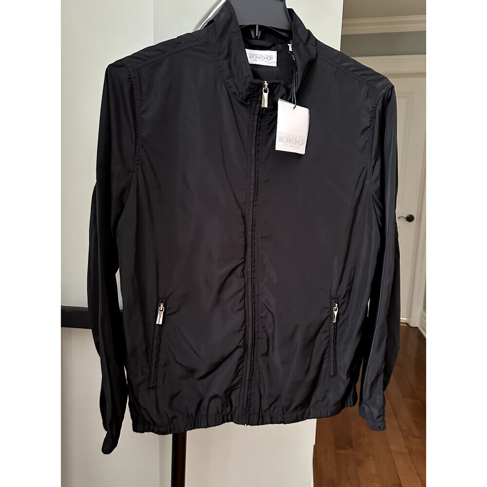 JB Workshop Los Angeles Men's Zip Up Windbreaker Jacket In Black Size M